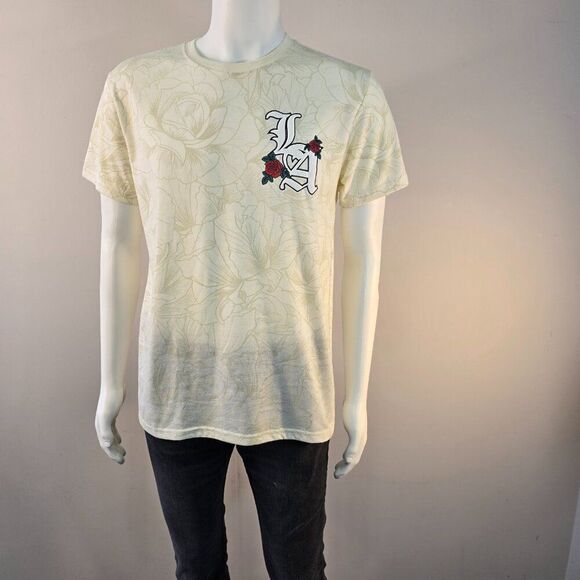 Los Angeles Rose Graphic Tee Shirt RGSTR Size Medium - Picture 5 of 8